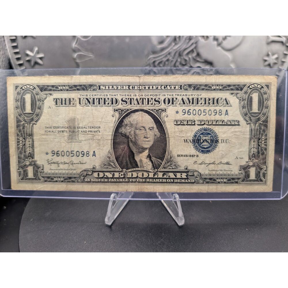 $1 Silver Certificate – 1957B Star Note – As Shown